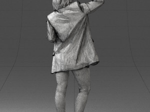 woman in black dress 0253 3D Model