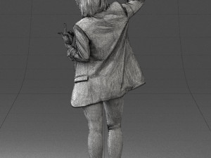 woman in black dress 0253 3D Model