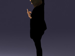 woman in black dress 0253 3d print ready Modèles 3D en vedette