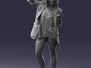 woman in black dress 0253 3d print ready 3D Print Model