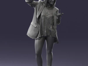 woman in black dress 0253 3d print ready 3D Print Model