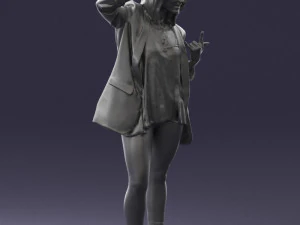 woman in black dress 0253 3d print ready 3D Print Model