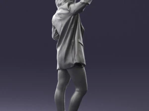 woman in black dress 0253 3d print ready 3D Print Model