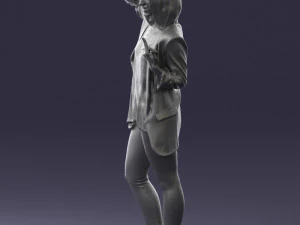 woman in black dress 0253 3d print ready 3D Print Model