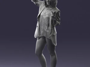 woman in black dress 0253 3d print ready 3D Print Model