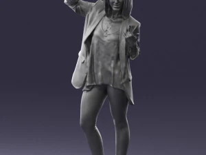 woman in black dress 0253 3d print ready 3D Print Model