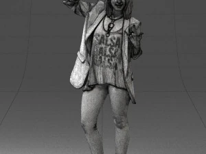 woman in black dress 0253 3d print ready 3D Print Model