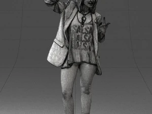 woman in black dress 0253 3d print ready 3D Print Model