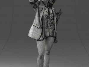 woman in black dress 0253 3d print ready 3D Print Model