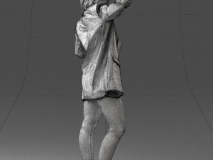 woman in black dress 0253 3d print ready Modèles 3D en vedette