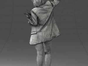 woman in black dress 0253 3d print ready 3D Print Model