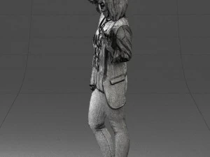 woman in black dress 0253 3d print ready 3D Print Model