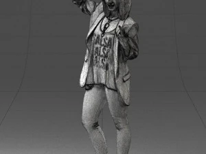woman in black dress 0253 3d print ready 3D Print Model