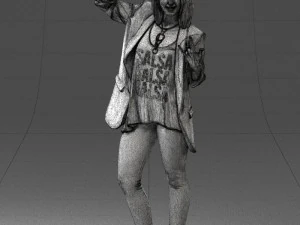 woman in black dress 0253 3d print ready 3D Print Model