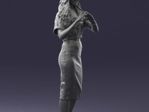 woman in blue dress 0254 3d print ready 3D Print Model