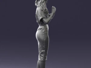 woman in blue dress 0254 3d print ready 3D Print Model