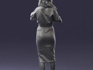 woman in blue dress 0254 3d print ready 3D Принт Модель