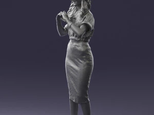 woman in blue dress 0254 3d print ready 3D Print Model