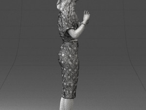woman in blue dress 0254 3d print ready 3D Принт Модель
