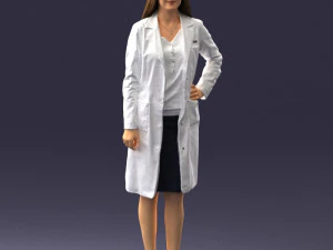 woman in bathrobe 0259 3D Model