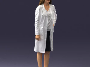 woman in bathrobe 0259 3D Model
