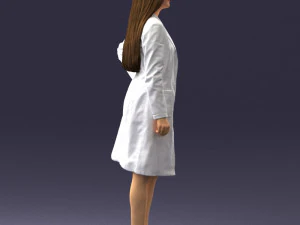 woman in bathrobe 0259 3D Model