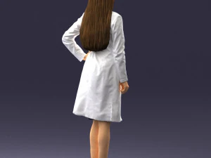 woman in bathrobe 0259 3D Model