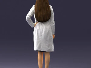 woman in bathrobe 0259 3D Model