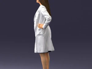 woman in bathrobe 0259 3D Model