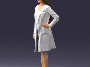 woman in bathrobe 0259 3D Model