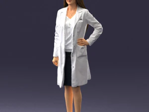 woman in bathrobe 0259 3D Model