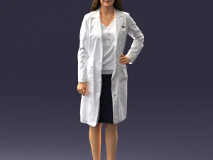 woman in bathrobe 0259 3D Model