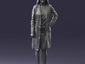 woman in bathrobe 0259 3D Model