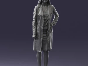 woman in bathrobe 0259 3D Model