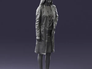 woman in bathrobe 0259 3D Model