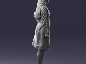 woman in bathrobe 0259 3D Model