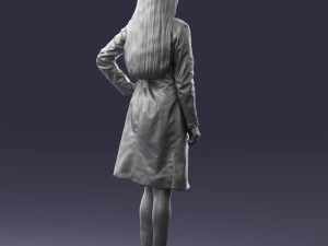 woman in bathrobe 0259 3D Model