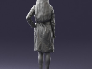 woman in bathrobe 0259 Modello 3D