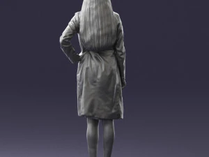 woman in bathrobe 0259 3D Model
