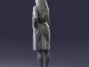 woman in bathrobe 0259 3D Model