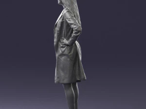 woman in bathrobe 0259 3D Model