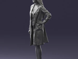 woman in bathrobe 0259 3D Model