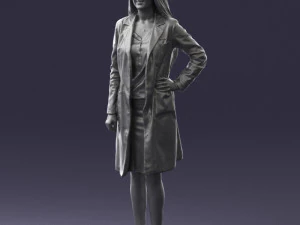 woman in bathrobe 0259 3D Model