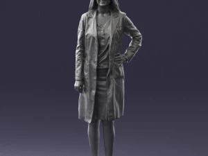 woman in bathrobe 0259 3D Model