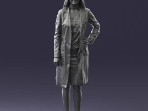woman in bathrobe 0259 3D Model
