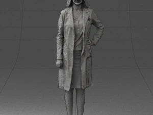 woman in bathrobe 0259 3D Model