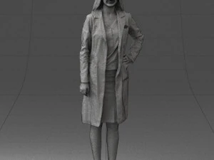 woman in bathrobe 0259 3D Model