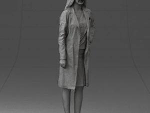 woman in bathrobe 0259 3D Model
