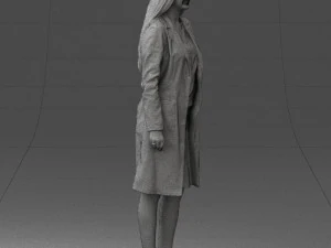 woman in bathrobe 0259 3D Model