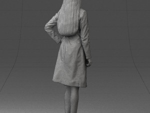 woman in bathrobe 0259 Modello 3D